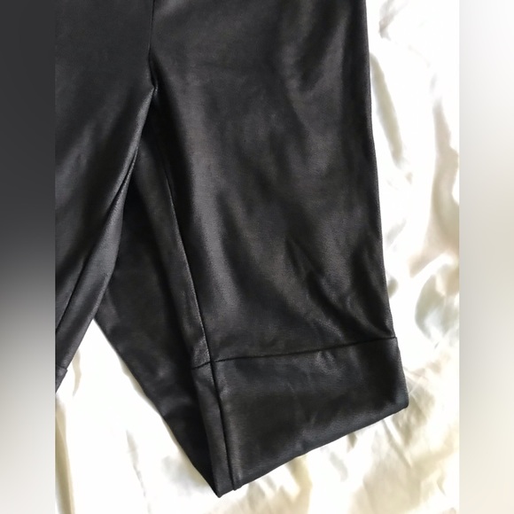 TROUVE , size S , leather like fabric  , woman’s pants , long leg , black color - Picture 3 of 16